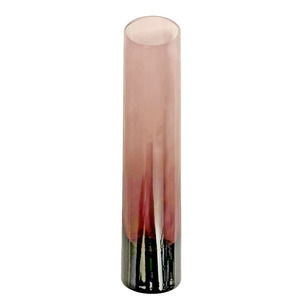 Vintage Libbey Amethyst Purple Glass Cylinder Bud Vase 7.5" tall, USA, EUC